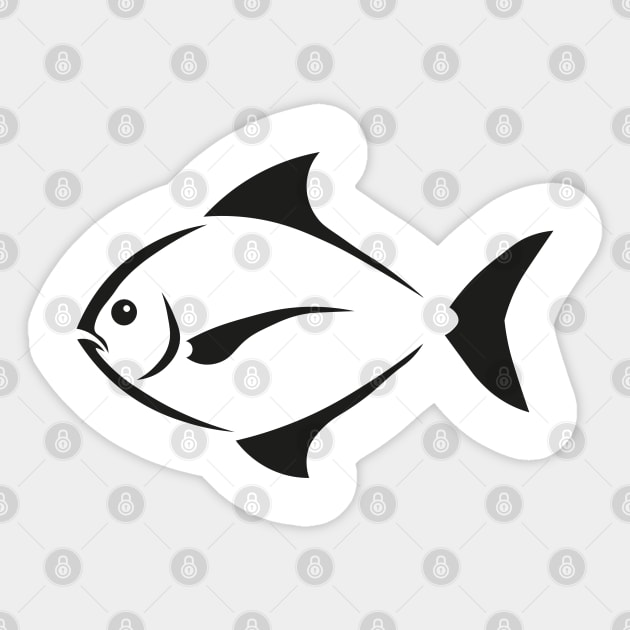 black piranha fish Sticker by beautiful pets world